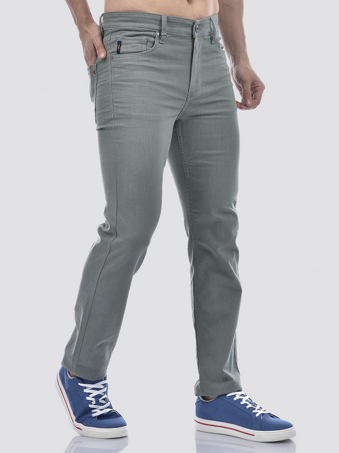 Numero Uno Men Solid Grey Jeans